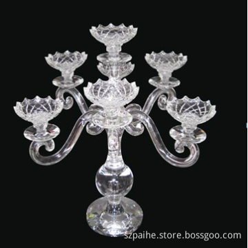 7 Heads Crystal Candle Holder